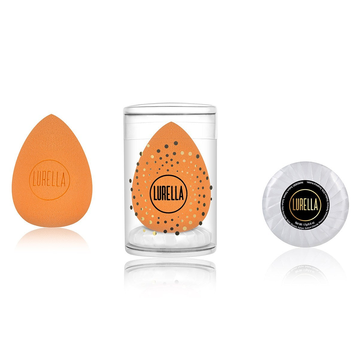 Teardrop Beauty Sponge - Orange - Lurella Cosmetics