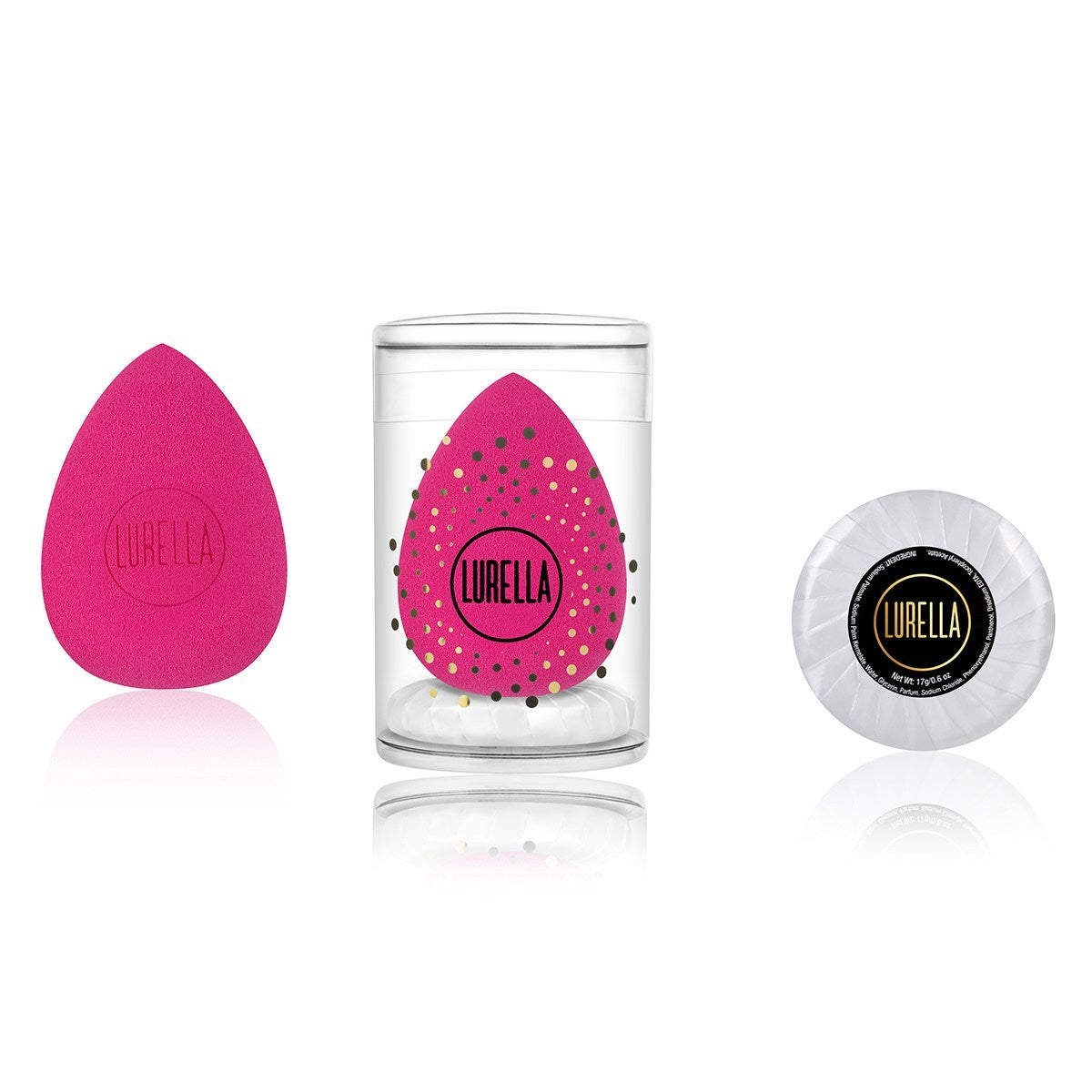 Teardrop Beauty Sponge - Hot Pink - Lurella Cosmetics