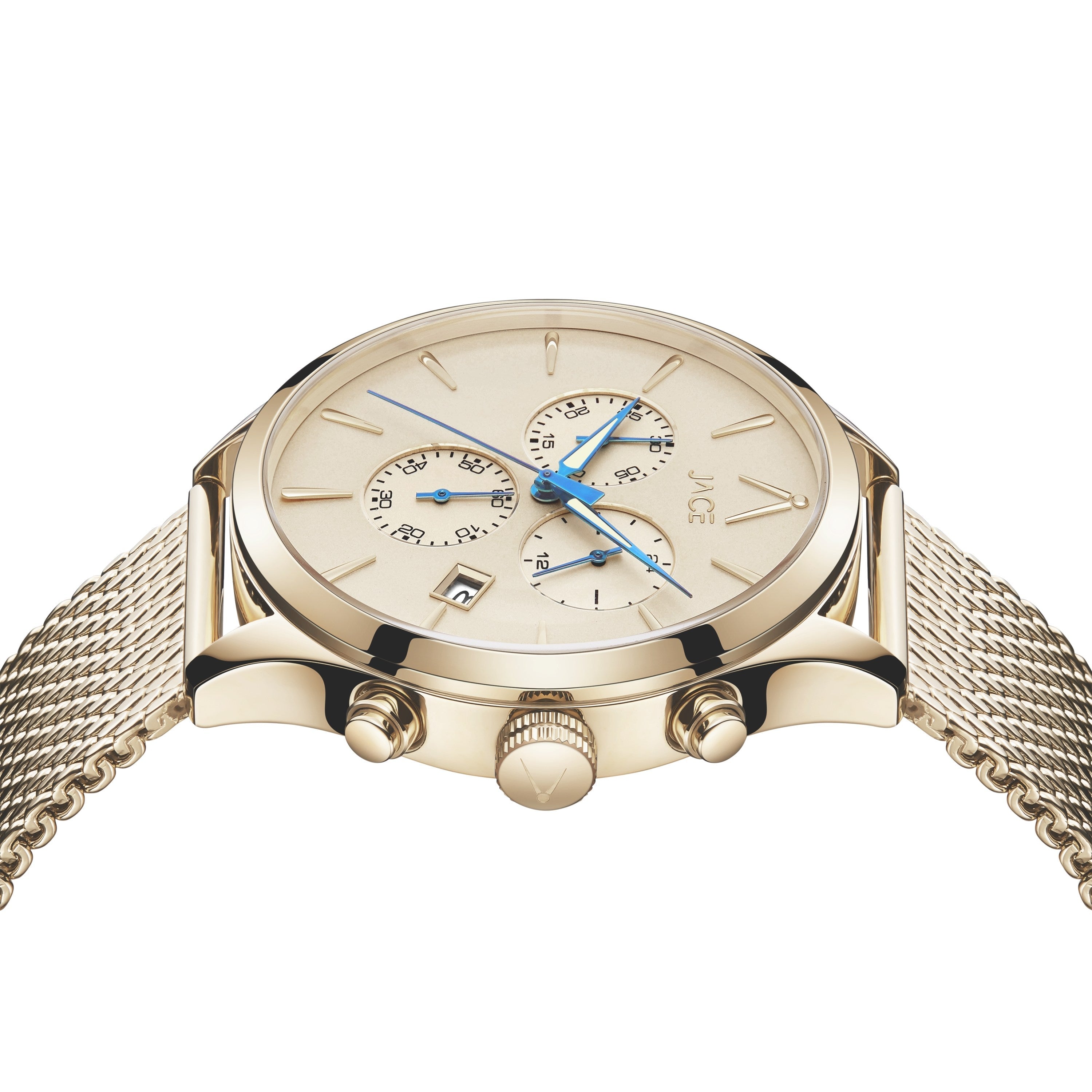 "HONG KONG" MEN`S MESH BAND CHRONOGRAPH WATCH