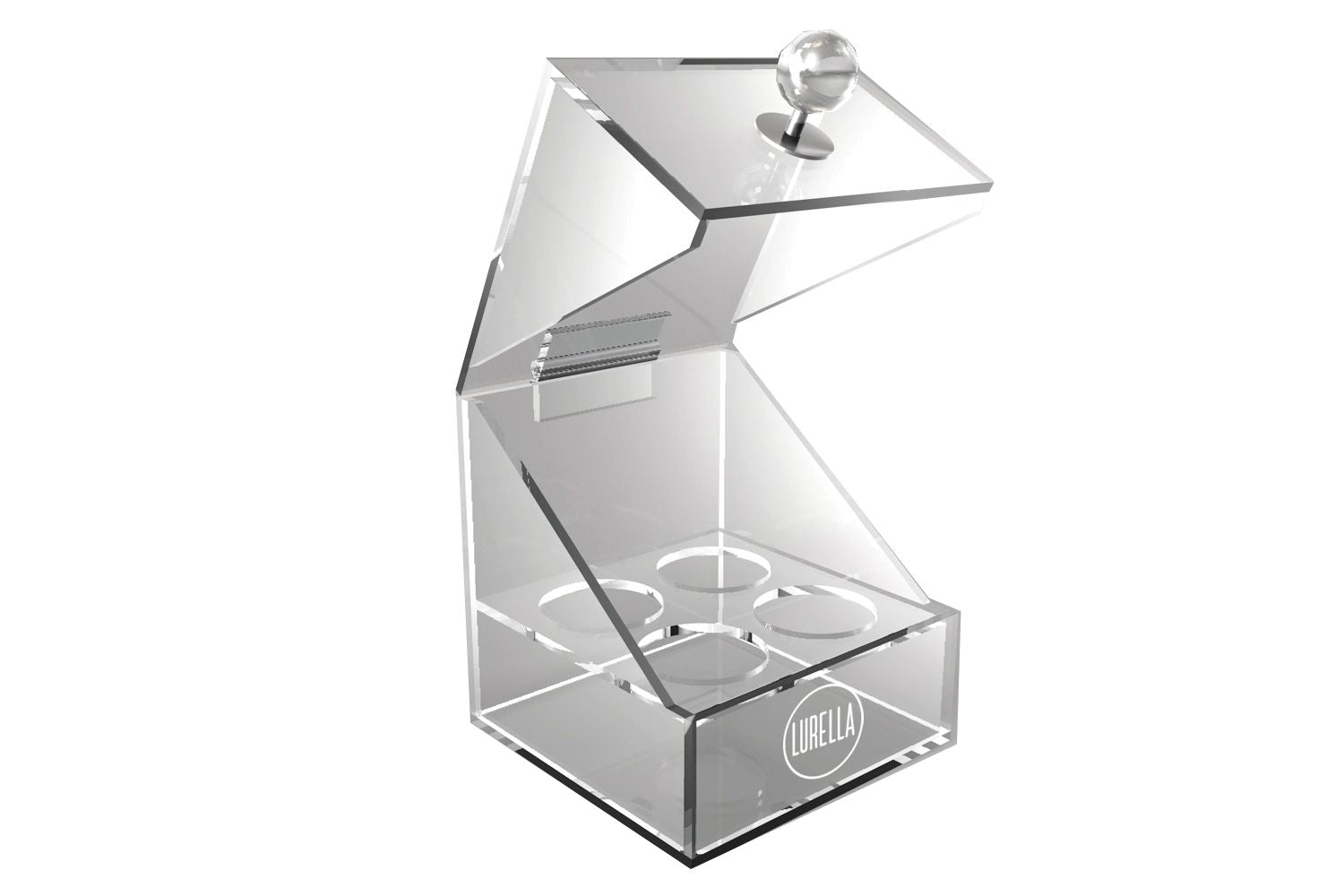 Our Cosmetic Accessory Box has a sleek acrylic design that&