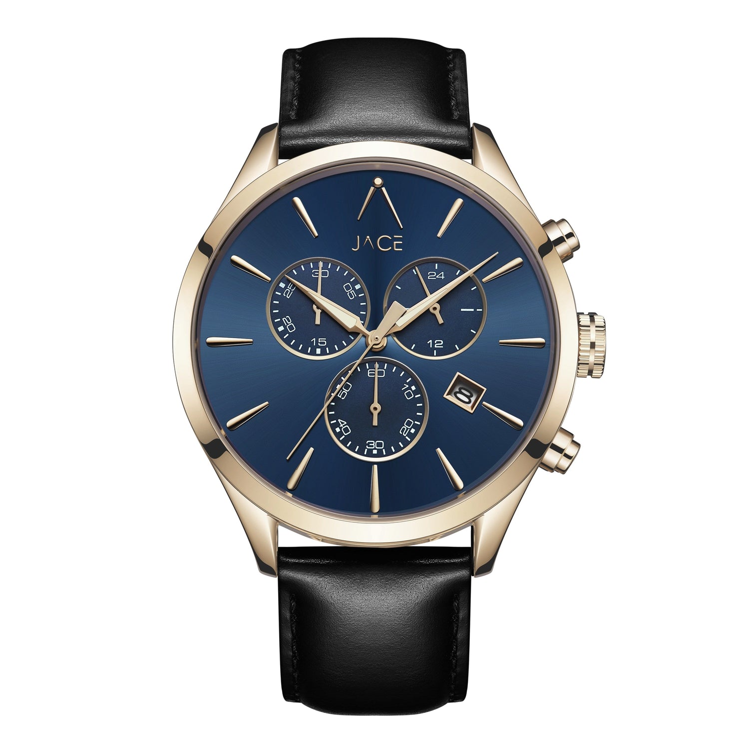 &quot;LONDON&quot; MEN`S LEATHER BAND CHRONOGRAPH WATCH