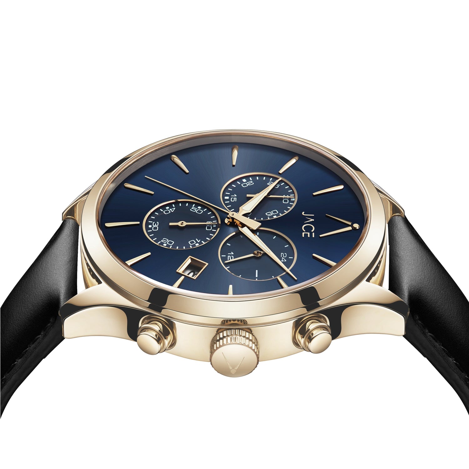 &quot;LONDON&quot; MEN`S LEATHER BAND CHRONOGRAPH WATCH