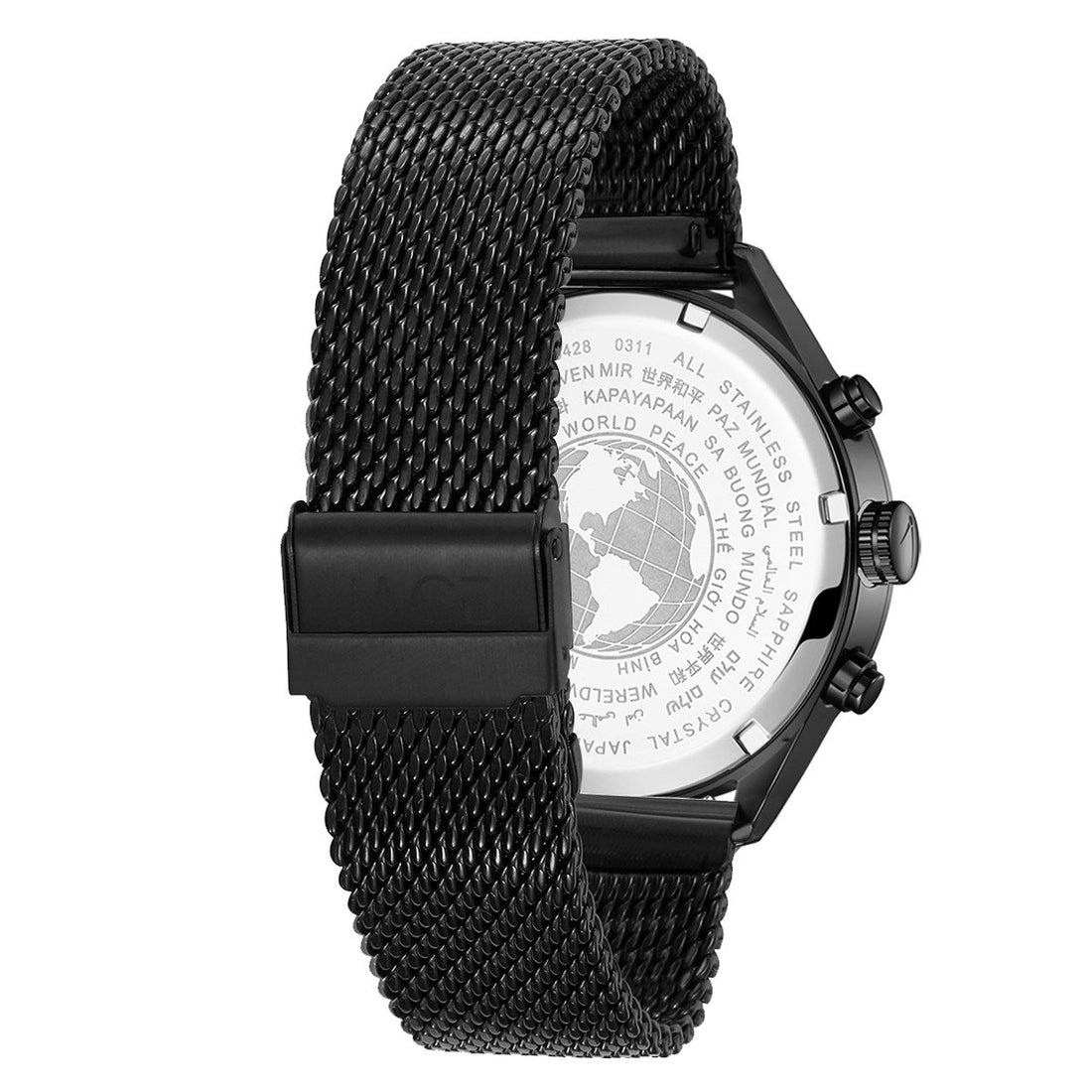 &quot;LOS ANGELES&quot; MEN`S MESH BAND CHRONOGRAPH WATCH