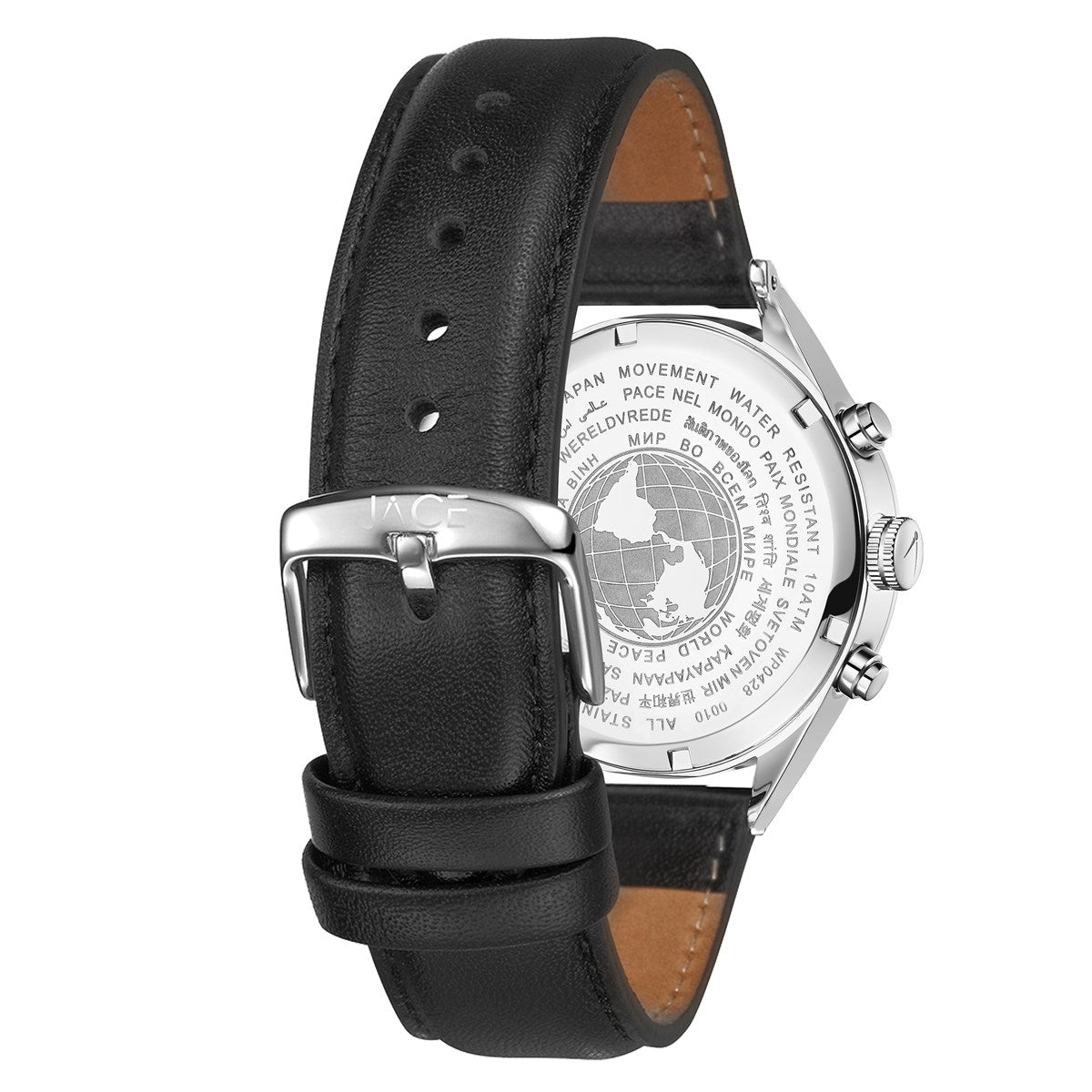 &quot;MEXICO CITY&quot; MEN`S LEATHER BAND CHRONOGRAPH WATCH