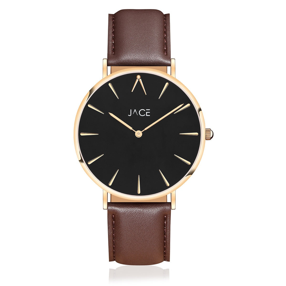 JACE - &quot;LISBON&quot; UNISEX LEATHER STRAP WATCH