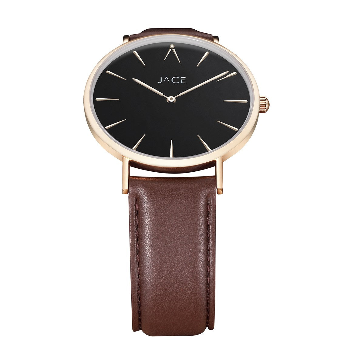 JACE - &quot;LISBON&quot; UNISEX LEATHER STRAP WATCH