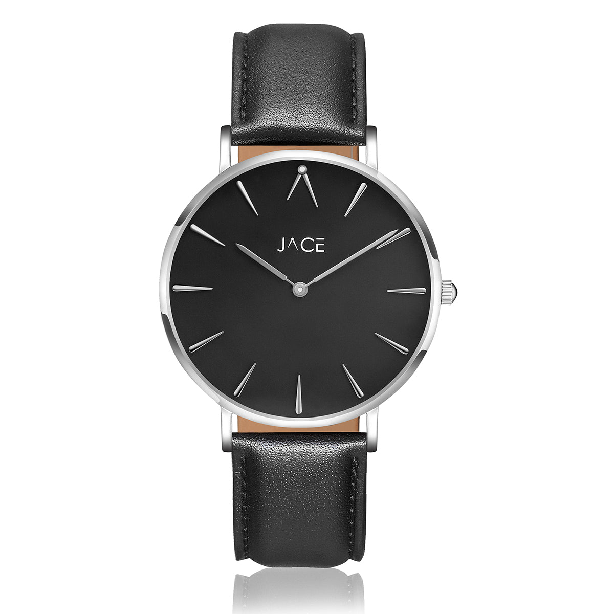 JACE - &quot;MUNICH&quot; MEN`S LEATHER BAND WATCH