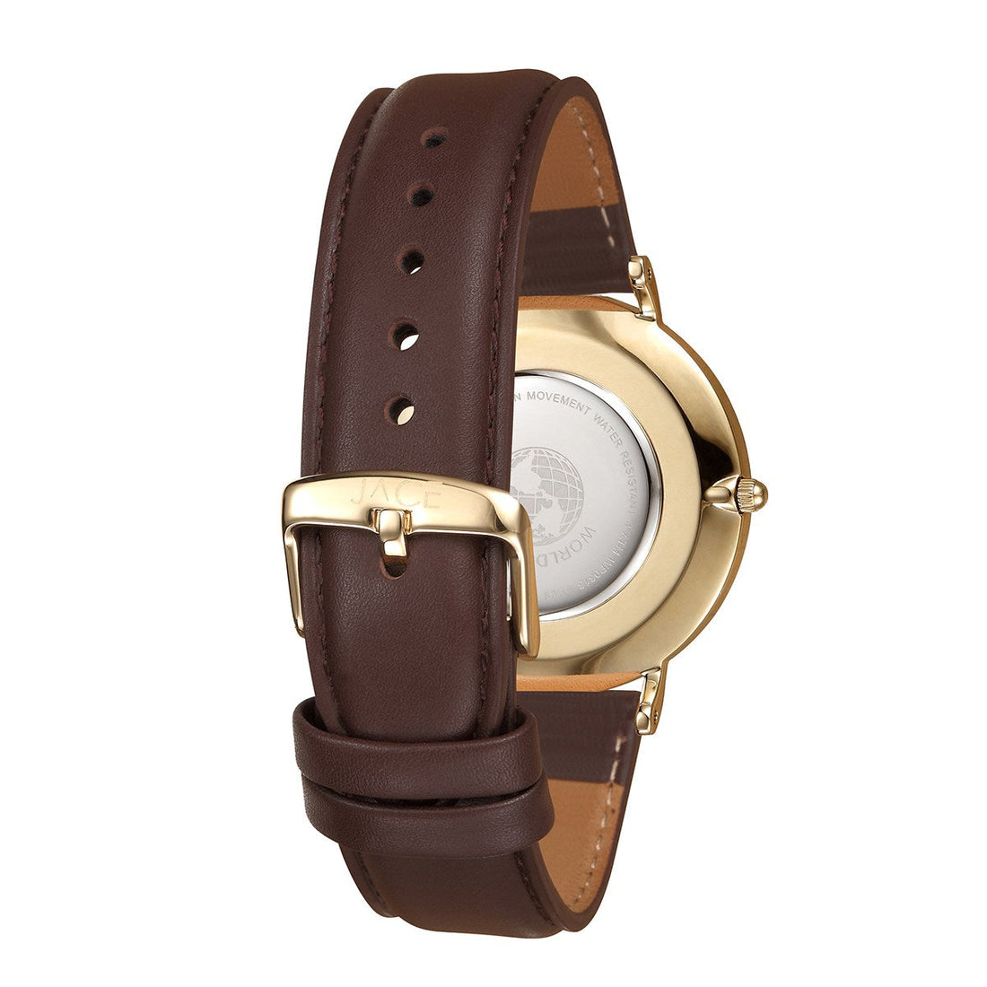 JACE - &quot;PARIS&quot; MEN`S LEATHER BAND WATCH