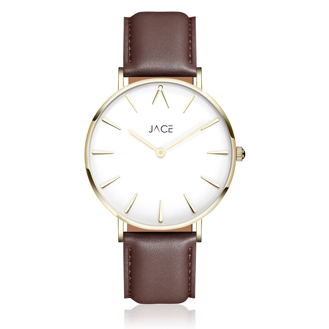 JACE - &quot;PARIS&quot; MEN`S LEATHER BAND WATCH