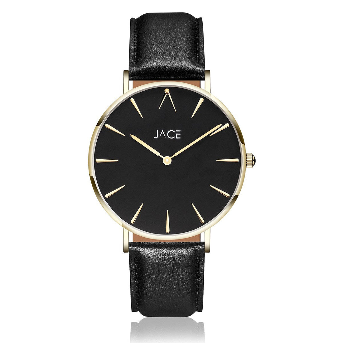 JACE - &quot;DUBLIN&quot; MEN`S LEATHER BAND WATCH