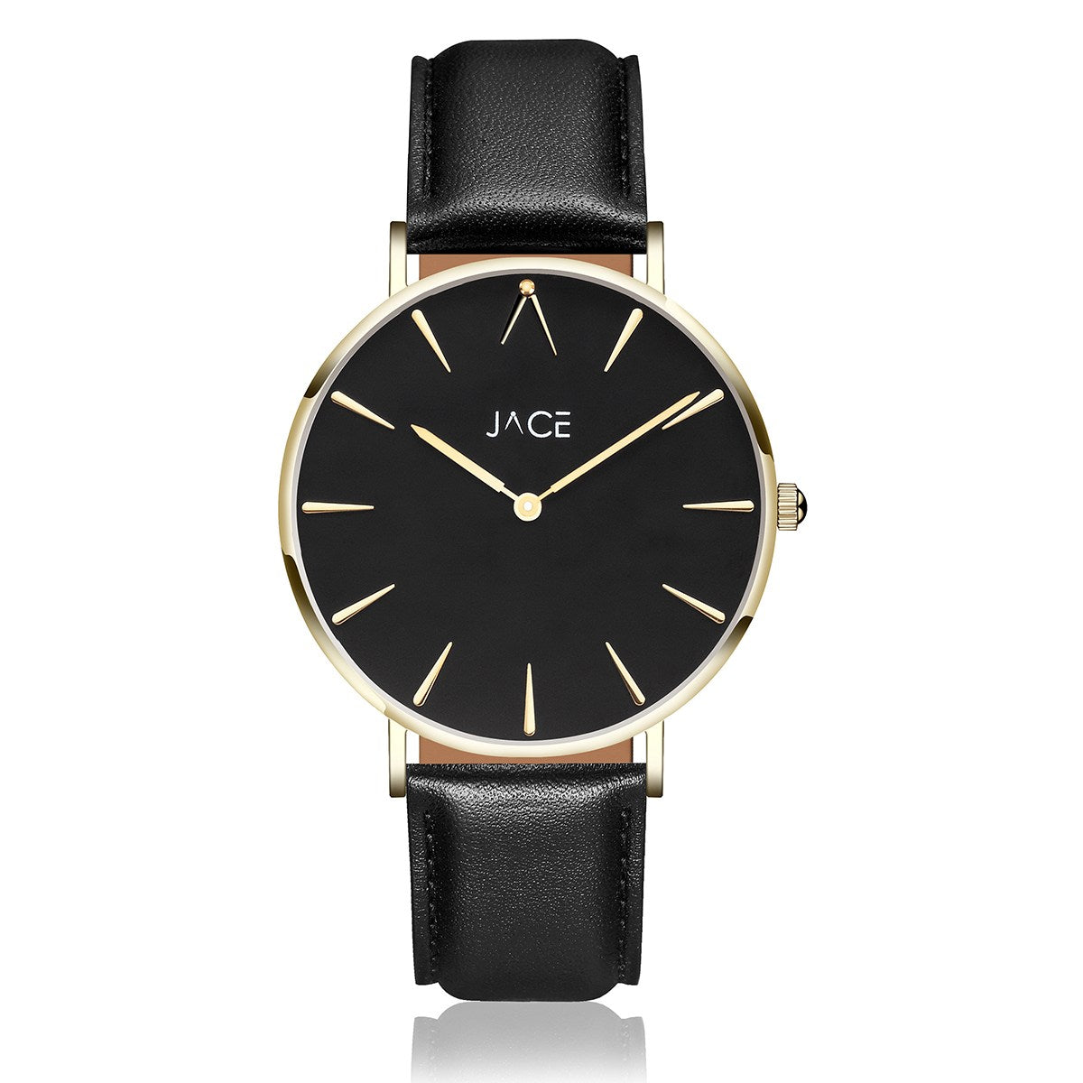 JACE - &quot;DUBLIN&quot; MEN`S LEATHER BAND WATCH