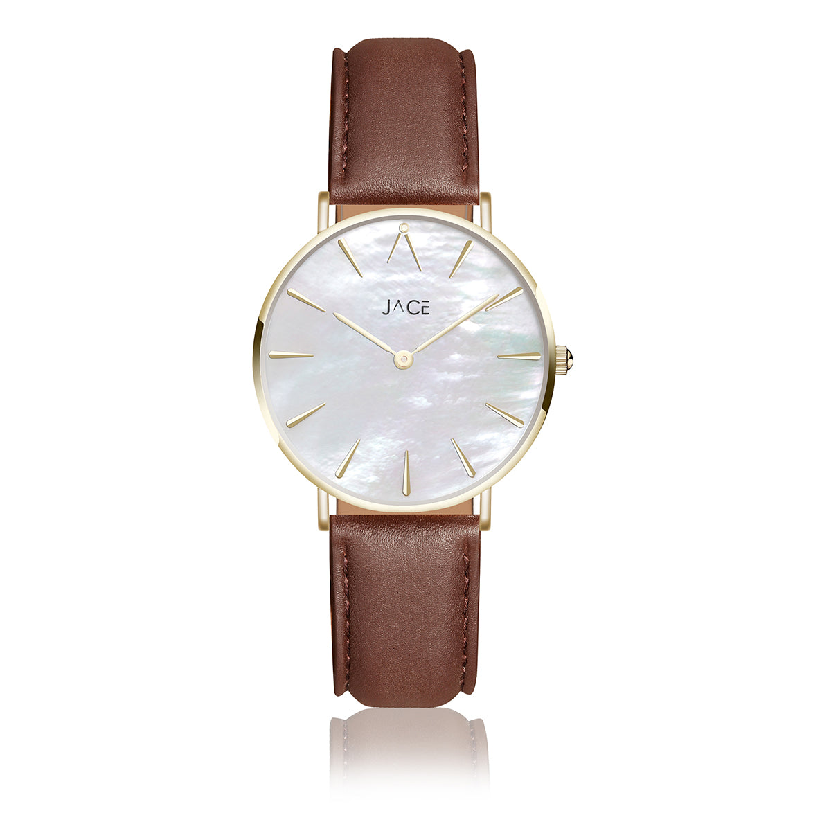 JACE - &quot;SEYCHELLES&quot; WOMEN`S LEATHER BAND WATCH