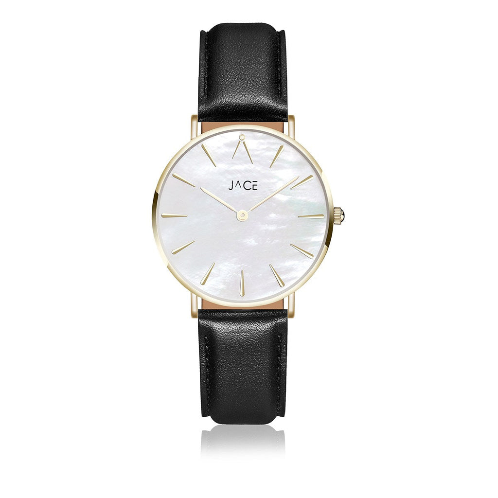 JACE - "MILAN" WOMEN`S LEATHER BAND WATCH