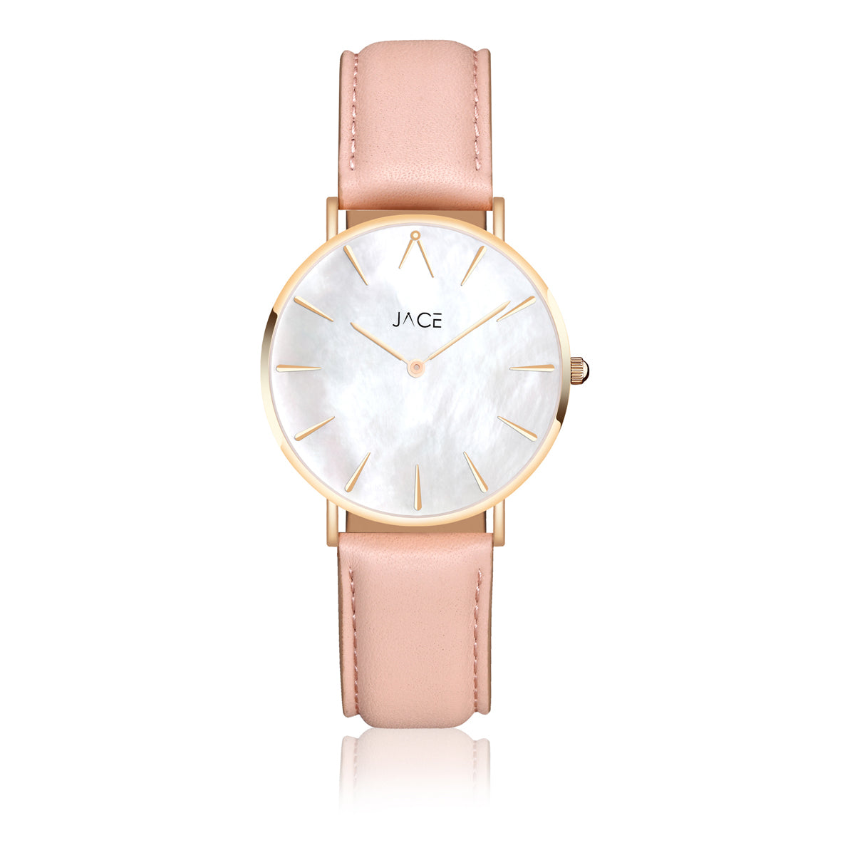 JACE - &quot;NASSAU&quot; WOMEN`S LEATHER BAND WATCH