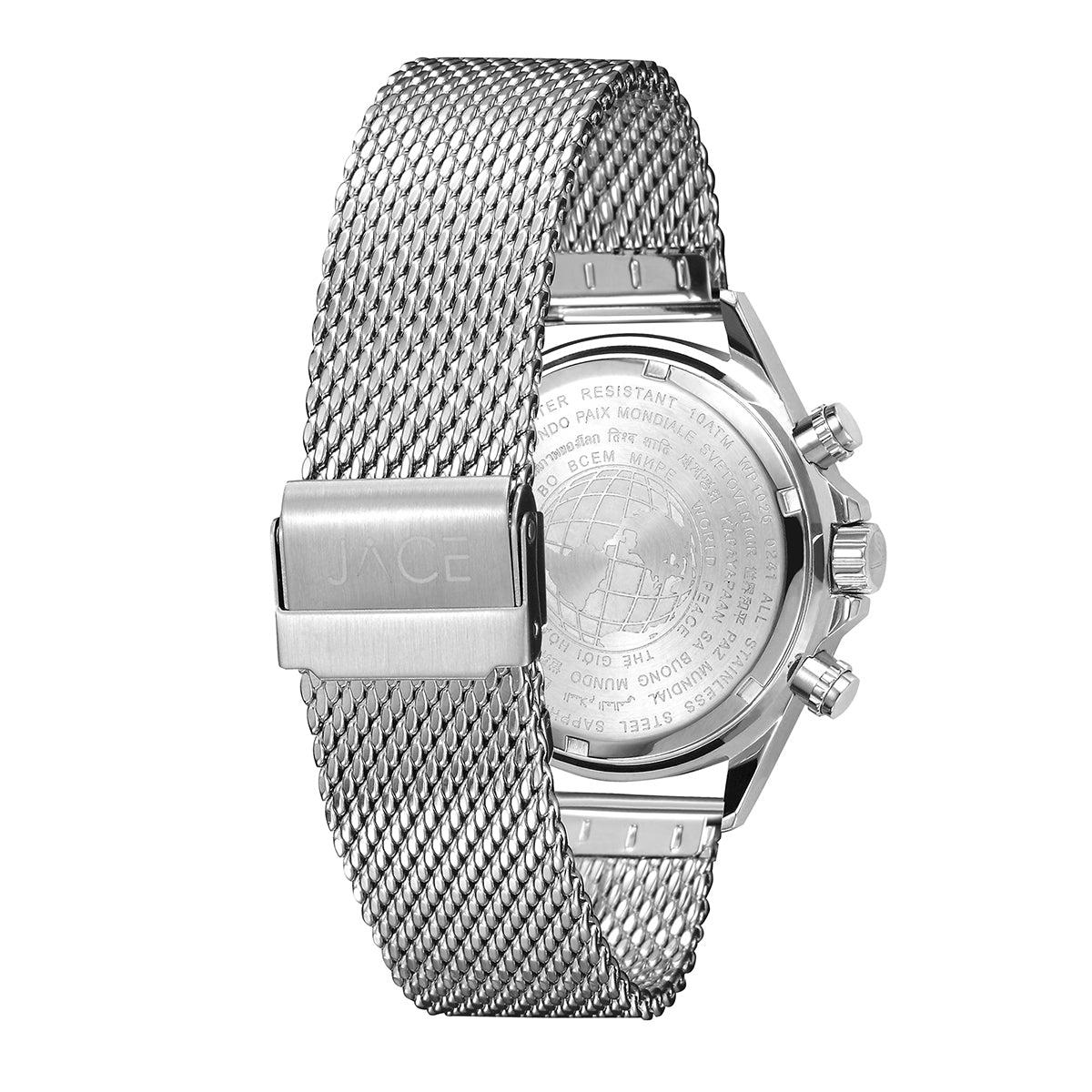 JACE - &quot;LYON&quot; MEN`S MESH BAND CHRONOGRAPH WATCH