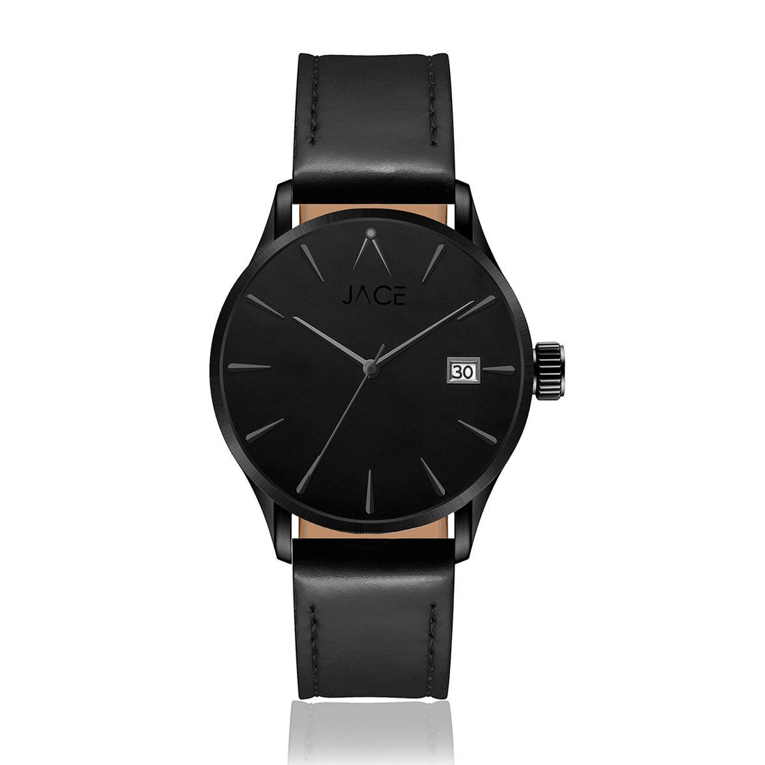 JACE - &quot;JAKARTA&quot; MEN`S LEATHER BAND WATCH