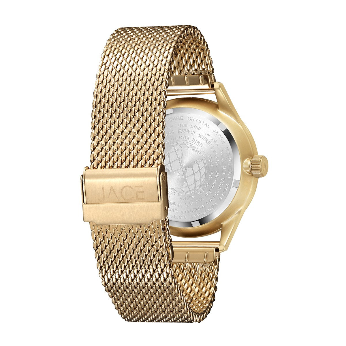 JACE - &quot;MALTA&quot; MEN`S MESH BAND WATCH