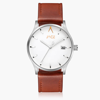 JACE - &quot;POIPET&quot; MEN`S LEATHER BAND WATCH