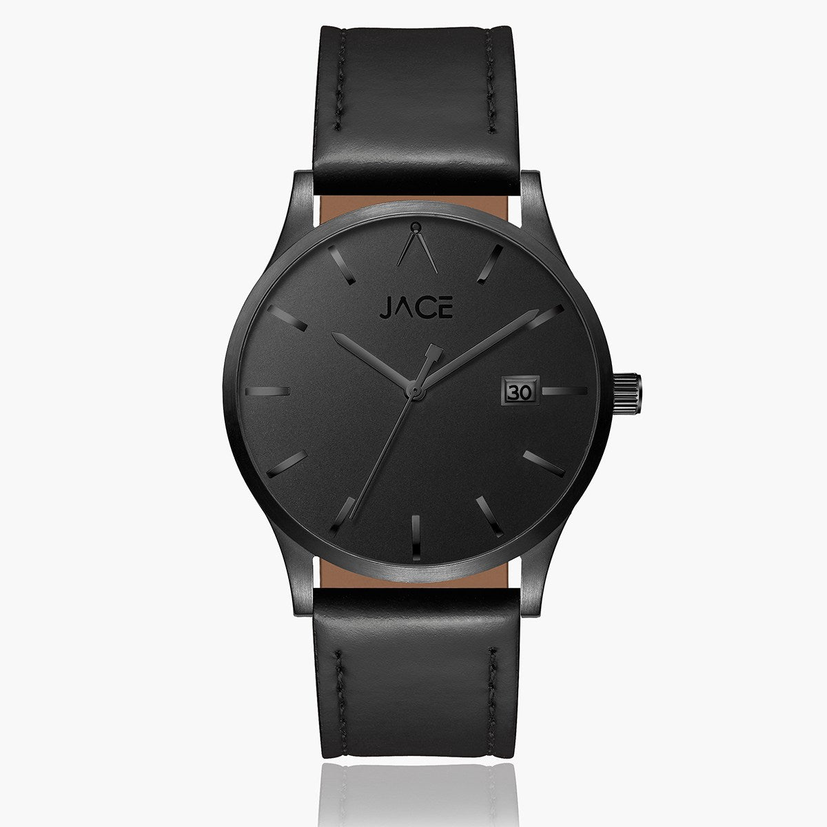 JACE - &quot;ROME&quot; MEN`S LEATHER BAND WATCH